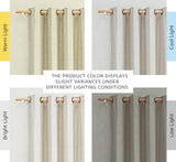 NICETOWN Natural 100% Blackout Linen Curtains 84 inch Long Burg for Living Room, 2 Panels, 52" Wide, Farmhouse Thick Completely Blackout Window Treatment Thermal Insulated Warm Drapes for Winter NICETOWN