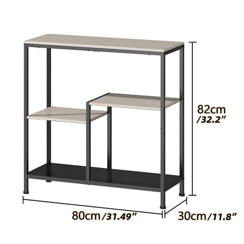 GILLAS 3 Tier Sofa Table with Open Storage Shelves, Console Table, Narrow Entry Table for Living Room, Hallway, Entryway, Corridor, and Bedroom, - WoodArtSupply