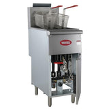 Kratos Commercial Deep Fryer - Three Heating Tubes, Floor Standing, Gas Powered, 40 lb. Capacity, 90,000 Total BTU, 15.5W (29Y-010-NAT) Kratos