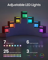 VASAGLE Nightstand with Charging Station, Side End Adjustable LED Lights, Bedside Table with Drawer 2 AC Outlets, 2 USB Ports, Modern, for Bedroom, 13.7" D x 15.7" W x 21.7" H, Black VASAGLE