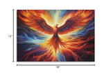 QEOPGNE Fire Bird Phoenix Rising Wall Art Fantasy Phoenix Poster Canvas Art Prints for Bedroom Office Living Room Pictures Paintings Cool Phoenix Wall Decor for Mens Women Unframed 12x18inch(30x45cm) QEOPGNE