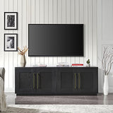 Henn&Hart Tillman Rectangular TV Stand for TV's up to 80" in Black Grain Henn&Hart