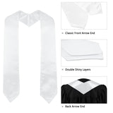 GraduatePro White Sublimation Blank Graduation Stole Sash 72 Inches Long GraduatePro