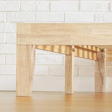 Mellow Naturalista Classic 12 Inch Solid Wood Platform Bed with Wooden Slats, Queen, White Wash Mellow