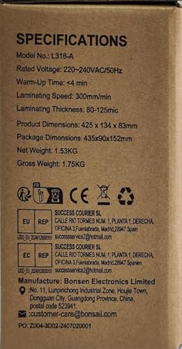 Bonsaii 13 Inch Laminator Machine with Never Jam Technology, Laminator Machine 11x17 Inch with Laminating Sheets, Laminating Machine for Home, Office, and Classroom Organization Supplies - L318-A bonsaii