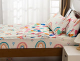 Meeting Story 3pcs Kids Comforter Sets Zipper Bedding Set for Girls,Twin Kid Bedding Set Rainbow Comforter Flower Bedding for Kid,All in one Zipper Bedding（Beige,Twin） Meeting Story