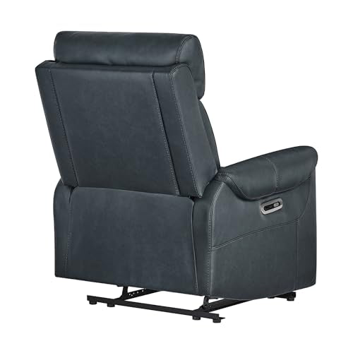 KISLOT Leather Recliner Chair for Adults Wall Hugger RV Recliner with USB Charging Ports Electric Power Reclining Sofa for Living Room Home Theater Seating Bedroom