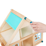 Olivia's Little World Kids Buildable Furnished Wooden Dollhouse for 3.5" Dolls Olivia's Little World