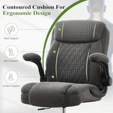 Drafting Chair Tall Office Chair for Standing Desk, Ergonomic Tall Desk Chair with Adjustable Foot Ring, Flip-Up Armrests, Lumbar Support, Comfortable Fabric Seat – Ideal for Home and Office Use MAHOMICO