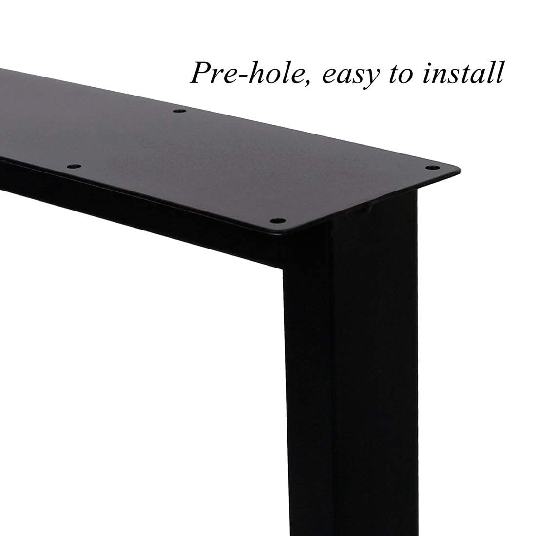 Metal Table Legs 28 Inch 24’’Wide Desk Legs Industrial Table Legs,Metal Legs for Desk,Black Table Legs,DIY Iron Legs(2Pcs) DR.IRON