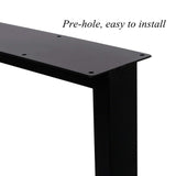 Metal Table Legs 28 Inch 24’’Wide Desk Legs Industrial Table Legs,Metal Legs for Desk,Black Table Legs,DIY Iron Legs(2Pcs) DR.IRON