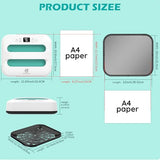 EASYCOUNT E Heat Press Machine 12" x 10" Portable & Easy Heat Press for T-Shirts, Pillows, Tote Bags & More (White-Green) EasyCount E