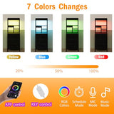 Furnulem Tall Nightstand with 3 Drawers, LED Lights, and USB Charging Ports - Versatile Beadside Table in Black Oak Furnulem