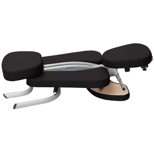 EarthLite Portable Massage Chair Package Vortex - Portable, Compact, Strong and Lightweight incl. Carry Case, Sternum Pad & Strap (15lbs), Black EarthLite