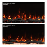 Modern Ember Highmark 50 Inch Smart Linear Electric Fireplace - Premium Flame with 10 Colors, Sleek Hidden Vent Design, Install Recessed in-Wall or Wall-Mount, WiFi Enabled Modern Ember
