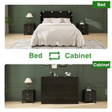 Keloyid Queen Murphy Bed Included Mattress：Wood Murphy Bed Cabinet with USB Charging Station and Large Storage Drawer for Bedrooms/Guest Rooms/Apartments, Black-13 Keloyid