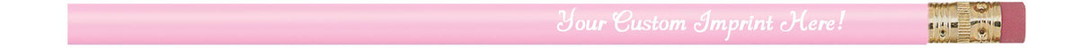 Express Pencils™ Personalized Pencils - Round - Custom Imprinted with name or message - Made in Usa - Customizable -12 piece pkg (Pastel Pink) Express Pencils