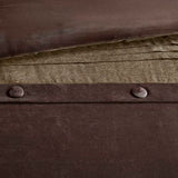 Madison Park Boone Cozy Comforter Set, Faux Suede, Deluxe Hotel Styling All Season Down Alternative Bedding Matching Shams, Decorative Pillow, King (104 in x 92 in), Rustic Brown 7 Piece Madison Park