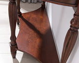 Solid Wood Semi-Circle Sofa Table with Drawer, 45.3" Traditional Living Room Console Table with Open Bottom Shelf 2-Tier Vintage Elliptical Entry Table for Home Office,Cherry Walnut SFZ1533 PADMA HOUSE