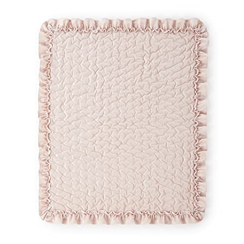 Levtex Baby - Heritage Crib Bed Set - Baby Nursery Set - Blush Velvet - Rich Velvet - 4 Piece Set Includes Quilt, One Fitted Sheet, Changing Pad & Skirt/Dust Ruffle Levtex Baby