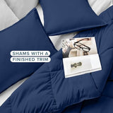 Bare Home Comforter Set - Ultra-Soft - Goose Down Alternative - Premium 1800 Series - All Season Warmth (Twin/Twin XL, Dark Blue) Bare Home