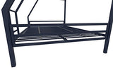 Novogratz Maxwell Twin-Over-Full Metal Bunk Bed with Ladder and Guardrails, Navy Blue Novogratz