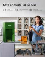 xTool F1 Ultra 20W Fiber & Diode Dual Laser Engraver, 10000mm/s Ultra Fast Laser Engraver and Cutter Machine for Jewelry, Metal, Wood, with Smart Camera, Auto Streamline, 3D Engraving Machine xTool