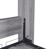 YOPTO Twin Size Murphy Bed Chest with Wardrobe and Drawers,Multifunctional Storage Cabinet Wall Bed,Folding Hidden Bed Frame W/Metal Structure,Space Saving,for Kids Bedroom,Guest Room,Gray YOPTO
