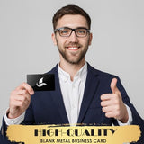 weparmeety 100 Pcs Metal Engraving Blanks Aluminum Sheet Laser Engraving Business Card Multipurpose DIY Gift Cards 86 x 54 x 0.21 mm (Black) weparmeety