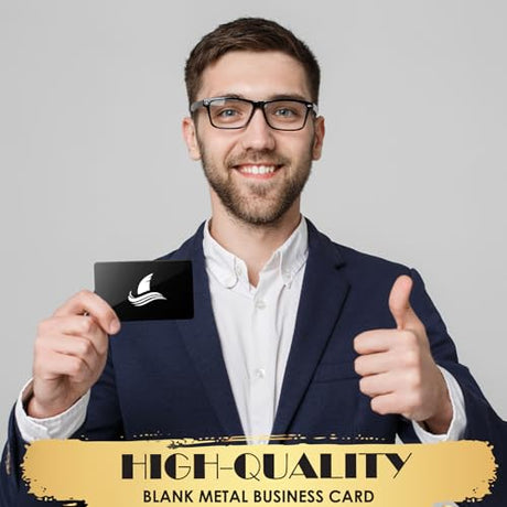 weparmeety 100 Pcs Metal Engraving Blanks Aluminum Sheet Laser Engraving Business Card Multipurpose DIY Gift Cards 86 x 54 x 0.21 mm (Black) weparmeety