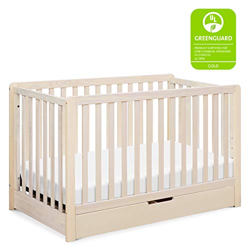 Carter's by DaVinci Colby 4-in-1 Convertible Crib with Trundle Drawer in Washed Natural, Greenguard Gold Certified, Undercrib Storage DaVinci