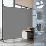AKTOP Room Divider, Freestanding Single Panel Privacy Screen, Portable Temporary Wall Dividers for Room Separation, Large Room Partitions and Separators for Home, Office, Dorm, 71''W x 71''H, Grey AKTOP