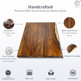 Walnut Standing Desk - W60 × D27 Solid Wood Live Edge Adjustable Height Sit Stand Desk - Stable Dual Motor Frame with Memory Presets, Quick Assembly - Stand Up Home Office Table by MWS Studio Modern Wood Style