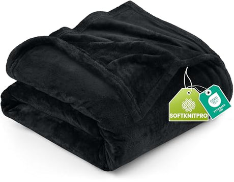 Utopia Bedding Fleece Blanket Twin Size Black 300GSM Luxury Anti-Static Fuzzy Soft Microfiber Bed Blanket (60x80 Inch) Utopia Bedding