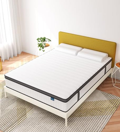 elitespace Queen Mattresses,10 Inch Queen Mattress in a Box,Memory Foam Hybrid Queen Size Mattress,Breathable Comfort Soft Mattress Pressure Relief.