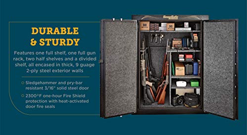 SnapSafe Super Titan XL Double Door Modular Gun Safe, Model 75014 - Secure Heavy Duty Safe Ideal as a Firearm Safe, Gun Vault, Home Safe for Valuables - Gun Safe with Electronic Lock, Fire Protection SnapSafe