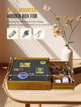 OneTigris Hidden Gun Storage, Concealment Furniture Hidden Gun Safe Concealment Shelf Wall Safe Wooden Photo Frame, Wall Mounted Hidden Compartment Furniture with Picture Display Panel OneTigris