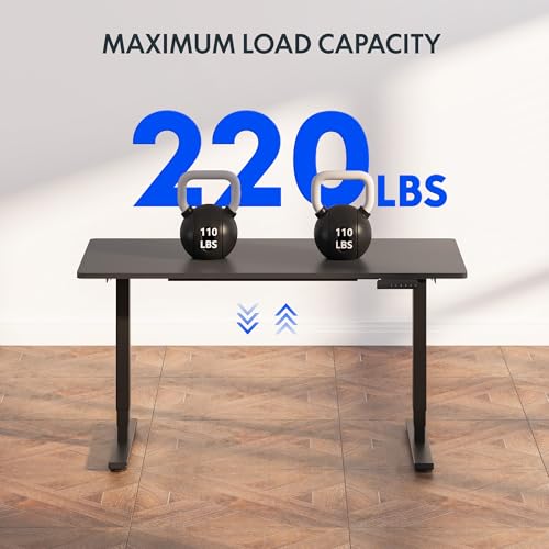 FLEXISPOT E6 Dual Motor Standing Desk Frame 3 Stages Electric Height Adjustable Stand Up Desk Frame Only ((Black) FLEXISPOT