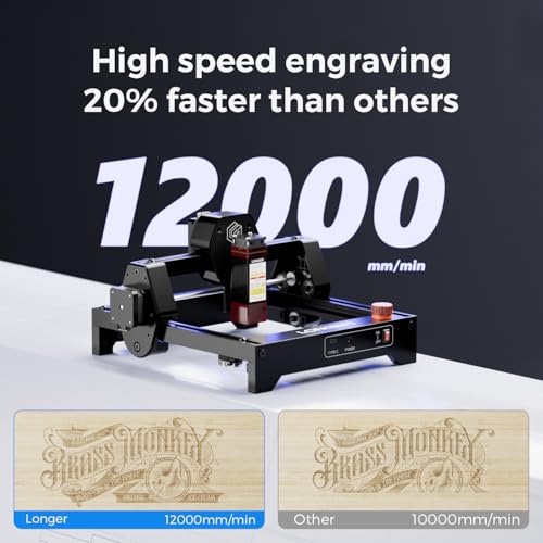 LONGER Ray5 mini 2.5W Laser Engraver, 32-Bit High-Speed 12000mm/min, 0.04mm Compressed Spot, WiFi APP Control, 130×140mm Engraving Area, Offline Engraving, Eye Protection for Wood, Acrylic, Metal Longer