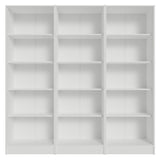 Madesa Wardrobe Armoire Closet Pantry Storage Cabinet with 6 Doors and 15 Utility Shelves 71" L Wooden Organization Unit for Bedroom, Office, Laundry Room, Kitchen, and Garage - White Madesa