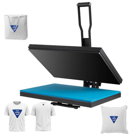 SmarketBuy Heat Press Machine 16x20 Inch, High Pressure Clamshell Heat Press 1700W, Large Heat Press Digital Control Heat Transfer Machine for T Shirts, Garments, Canvas Bag, Pillowcase SmarketBuy