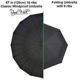 Royal Walk Large Umbrella for 2 Persons - 54 Inch Automatic Open, Wind Resistant, Fast Drying, Strong 16 Ribs, Travel 120cm Royal Walk