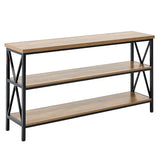 VEVOR Narrow Console Table, 55 Inch Entryway Table, 3-Tier Long Hallway Table, Sofa Table with Metal Frame, Console Tables for Entryway, Hallway, Living Room & Bedroom VEVOR