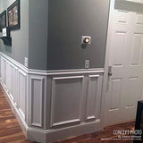 Ekena Millwork PNL16X20AS-02 16"W x 20"H x 1/2"P Ashford Molded Scalloped Wainscot Wall Panel Ekena Millwork