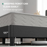 Novilla King Bed Frame and Headboard, Linen Upholstered King Size Bed Frame with Wood Slats Support, No Box Spring Needed, Heavy Duty Feet, Easy Assembly, Grey Novilla