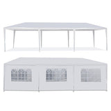 Smartxchoices 10' x 30' Outdoor White Waterproof Gazebo Canopy Tent with Removable Sidewalls and Windows Tent for Party Wedding Events Beach BBQ Smartxchoices