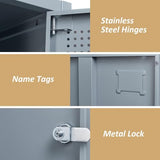 SISESOL Metal Locker Storage Cabinet with Doors and Shelves Metal Lockers with 6 Doors,71" Lockable Small Locker Storage Cabinet for Employees,School, Office, Home, Gym (Gray) SISESOL