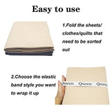 Yermivie 4 Pieces Bed Sheet Organizer Bands, Sheet Organizers and Storage Label Bands, Sheet Label for Bedding, Sheets Organizer for Closet,Sheet Keepers Linen Labels Bedding Bands (4Pcs Full) Yermivie