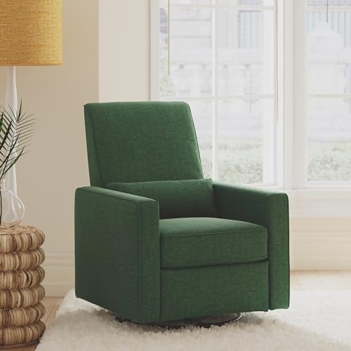 DaVinci Piper 360° Swivel Rocker Recliner Chair - Glider Rocking Chair for Nursery and Living Room - GREENGUARD Gold, FSC & Certi-PUR US Certified - Ultra Comfy Nursery Glider Recliner - Pine Green DaVinci