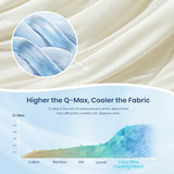 Cozy Bliss Cooling Comforter Seersucker Plaid Queen Size, Q-Max 0.45 Lightweight Cooling Blanket, Breathable Silk Smooth Summer Bedding Quilt for Hot Sleepers Night Sweats White Cozy Bliss